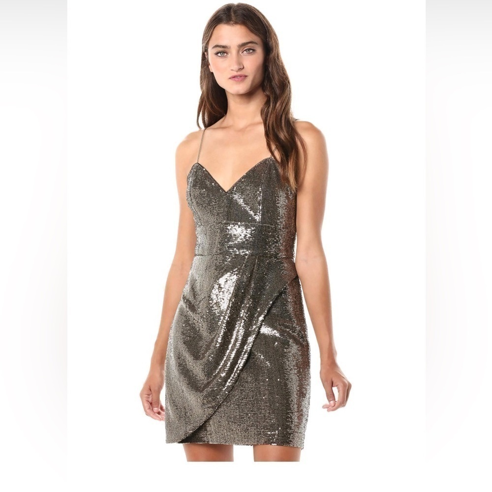 Parker Black Guayana Metallic Mini Dress